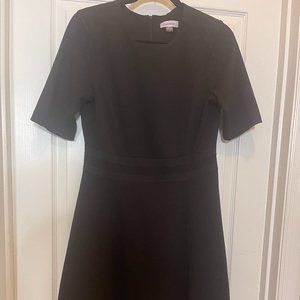 Calvin Klein Black A-Line Short Sleeve Dress Sz 10